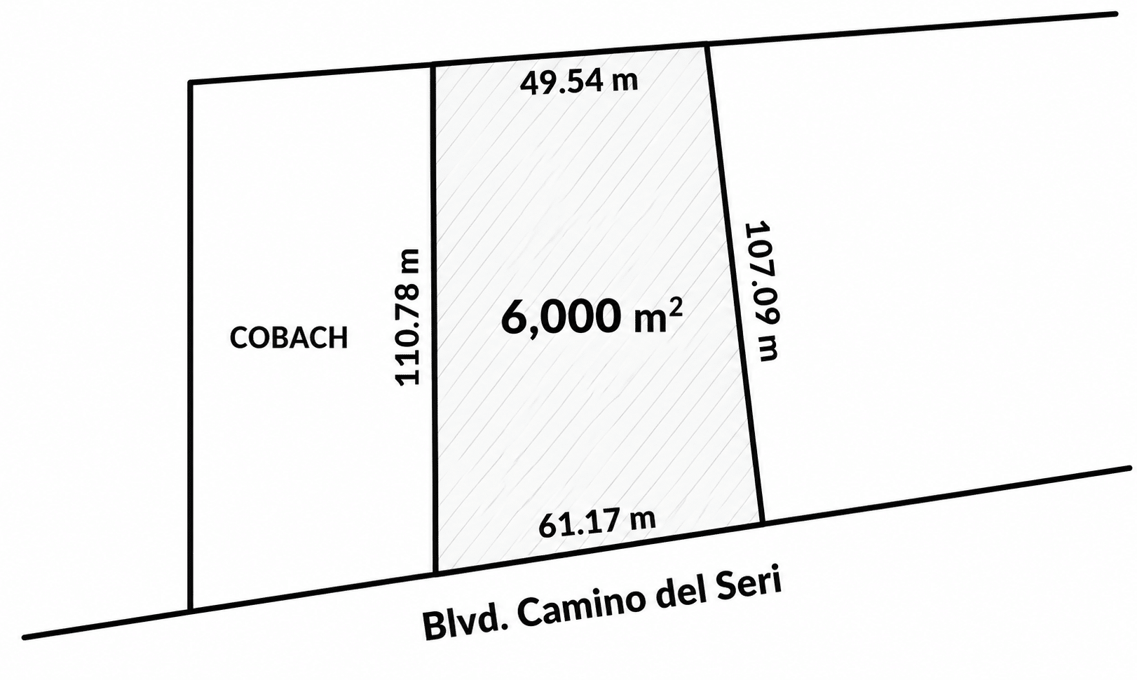 Terreno en venta en Camino del Seri, Hermosillo, Sonora. 6,000 m² con agua potable, luz y drenaje a pie de calle. Cerca de Blvd. Quiroga y COBACH Villa Bonita.