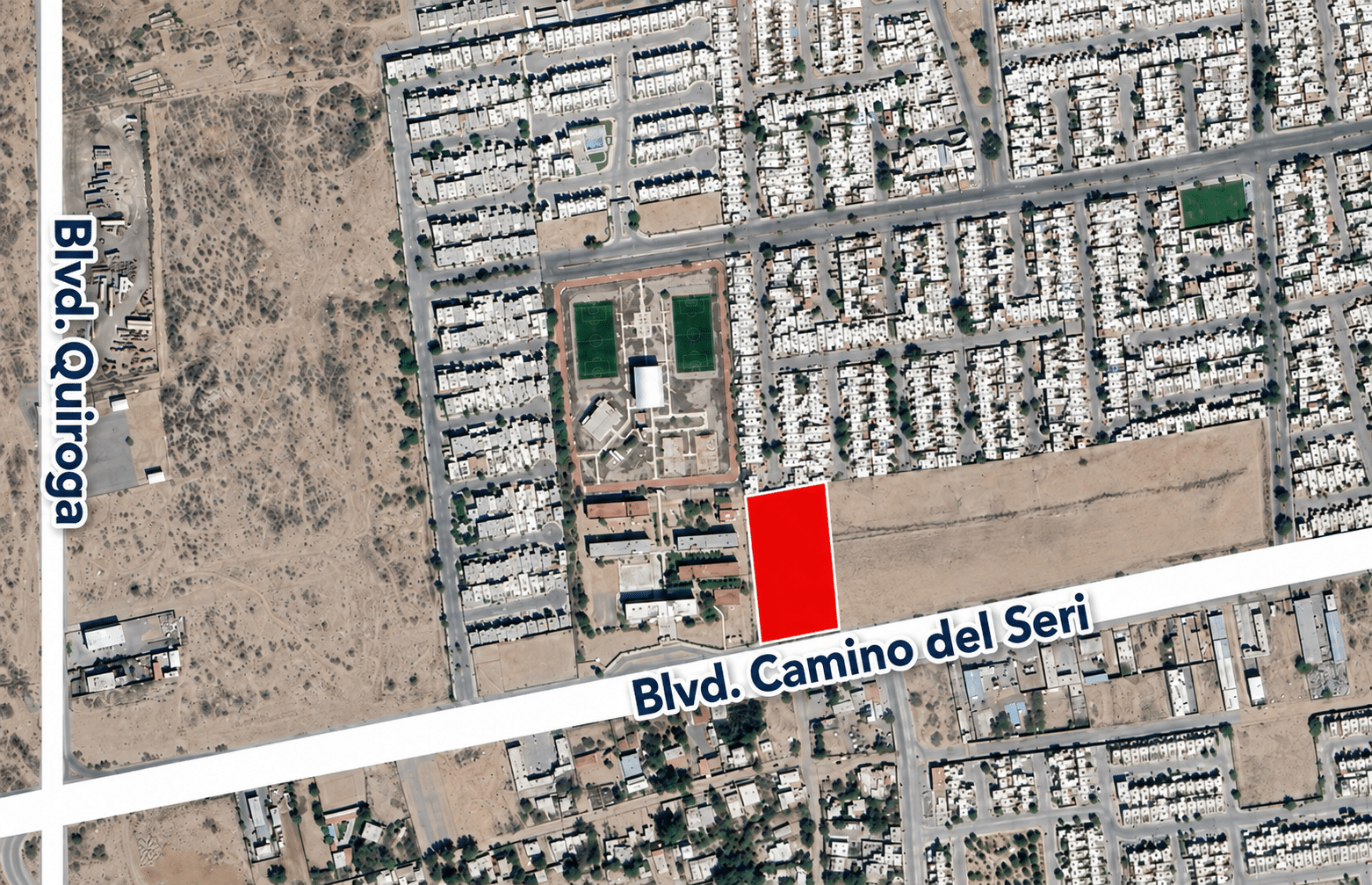 Terreno en venta en Camino del Seri, Hermosillo, Sonora. 6,000 m² con agua potable, luz y drenaje a pie de calle. Cerca de Blvd. Quiroga y COBACH Villa Bonita.