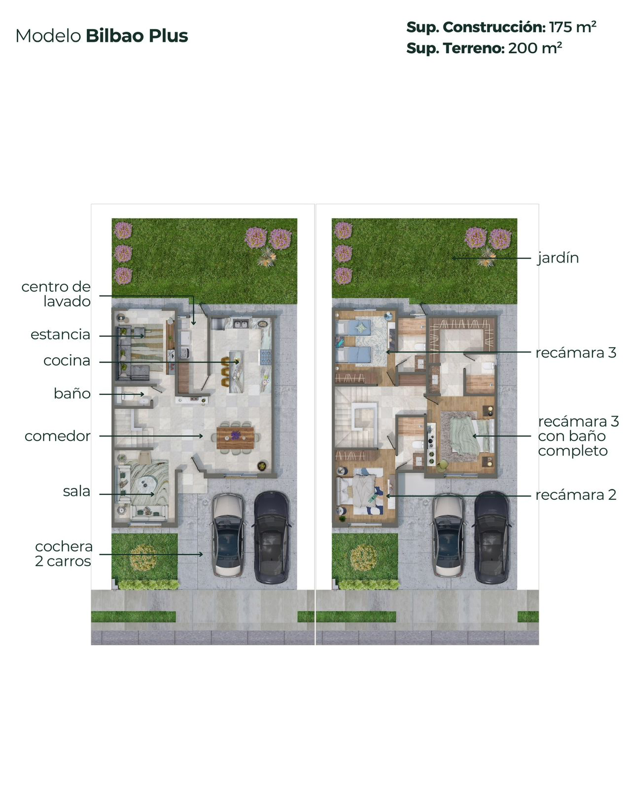 Casa en venta en Vivento Residencial, Hermosillo, modelo Bilbao Plus — foto 2