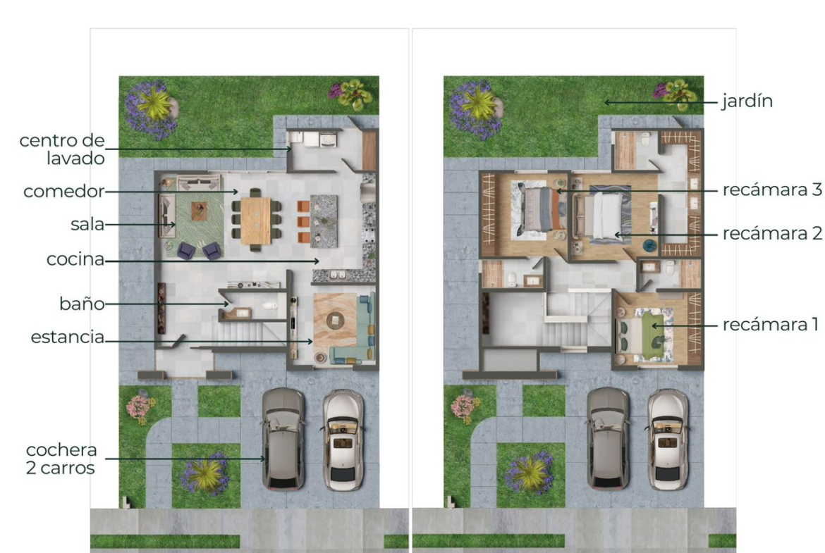 Casa en venta en Vivento Residencial, Hermosillo, modelo Gibraltar — foto 2