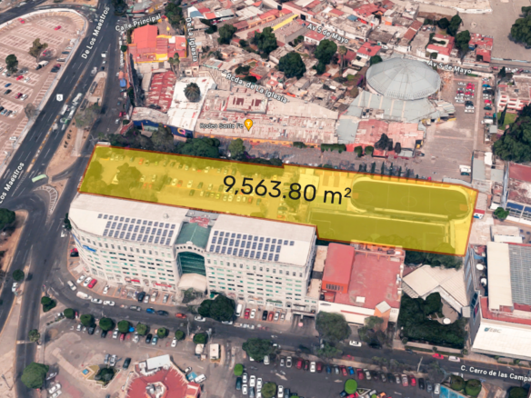 Terreno en venta en Tlalnepantla, Av. de los Maestros, 9,564 m² para 15 niveles — foto 2